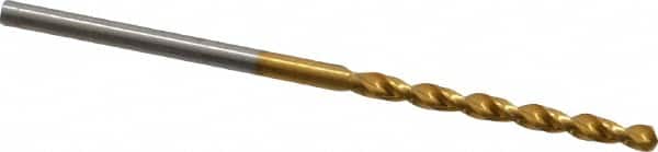 Guhring - #47 130° Cobalt Jobber Drill - TiN Finish, Right Hand Cut, Parabolic Flute, Straight Shank, 1-15/16" OAL, Standard Point - Americas Industrial Supply