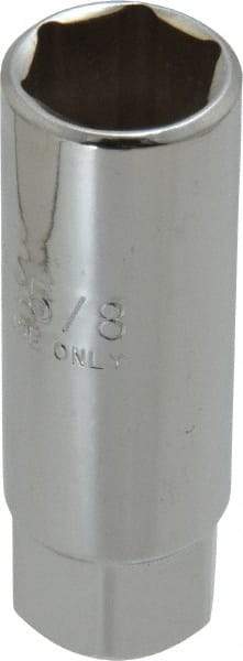 Proto - 5/8", 3/8" Drive, Spark Plug Hand Socket - 6 Points, 2-1/2" OAL, Chrome Finish - Americas Industrial Supply