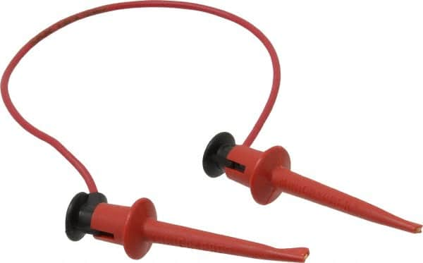 Pomona - Red Electrical Test Equipment Patch Cord - Use with Test Clips - Americas Industrial Supply