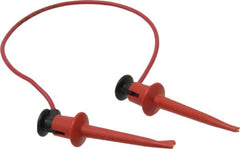 Pomona - Red Electrical Test Equipment Patch Cord - Use with Test Clips - Americas Industrial Supply