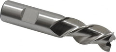 Cleveland - 3/4", 1-5/8" LOC, 3/4" Shank Diam, 3-3/4" OAL, 3 Flute, Powdered Metal Square End Mill - Single End, Uncoated, Spiral Flute, 42° Helix, Centercutting, Left Hand Cut, Left Hand Flute, Series PM-539L - Americas Industrial Supply