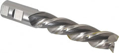 Cleveland - 1", 4" LOC, 1" Shank Diam, 6-1/2" OAL, 3 Flute, Powdered Metal Square End Mill - Single End, Uncoated, Spiral Flute, 42° Helix, Centercutting, Left Hand Cut, Left Hand Flute, Series PM-539L - Americas Industrial Supply