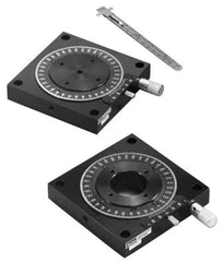 Parker - Rotary Positioning Stages Style: Worm Gear Low Profile Stage Thread Size: 10-32 - Americas Industrial Supply