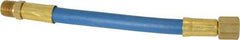 Coilhose Pneumatics - 1/4" ID 1/2' Long Lead-In Whip Hose - FNPT x MNPT Swivel Ends, 200 Working psi, -40 to 212°F, 1/4" Fitting, - Americas Industrial Supply