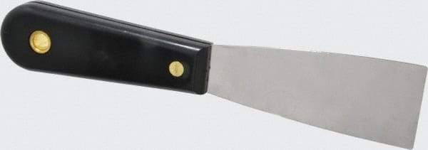 Value Collection - 1-1/2" Wide Chisel Edge Blade Stainless Steel Putty Knife - Nylon Handle, 7.68" OAL - Americas Industrial Supply