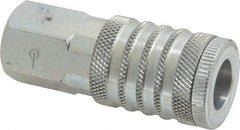 Coilhose Pneumatics - 1/2 Female NPT Industrial Pneumatic Hose Coupler - Plated Steel, 1/2" Body Diam - Americas Industrial Supply