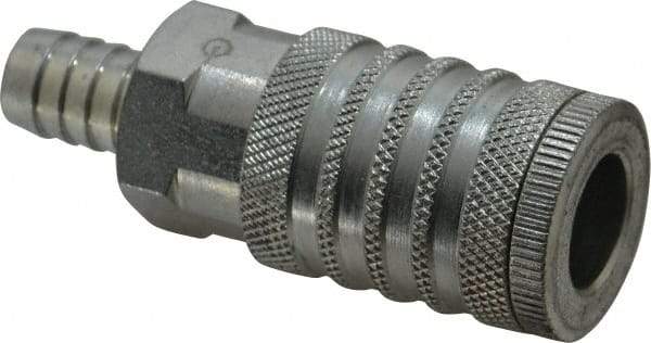 Coilhose Pneumatics - Hose Barb Industrial Pneumatic Hose Coupler - Plated Steel, 1/2" Body Diam, 1/2" Hose ID - Americas Industrial Supply