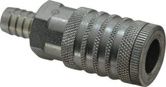 Coilhose Pneumatics - Hose Barb Industrial Pneumatic Hose Coupler - Plated Steel, 1/2" Body Diam, 1/2" Hose ID - Americas Industrial Supply