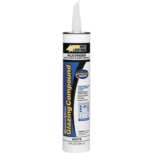 White Lightning - 10 oz Wood Repair - White, 24.2 Sq Ft Coverage, Siliconized Latex - Americas Industrial Supply