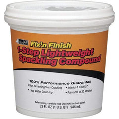 White Lightning - 32 oz Drywall/Plaster Repair - White, 20.1 Sq Ft Coverage, Vinyl Latex - Americas Industrial Supply