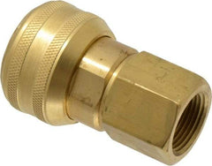 Coilhose Pneumatics - 3/4 Female NPT Industrial Pneumatic Hose Coupler - Brass, 3/4" Body Diam - Americas Industrial Supply