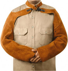 Steiner - Size Standard, Brown Leather Sleeve - 23" Long Sleeve, Elastic Opening at Both Ends - Americas Industrial Supply