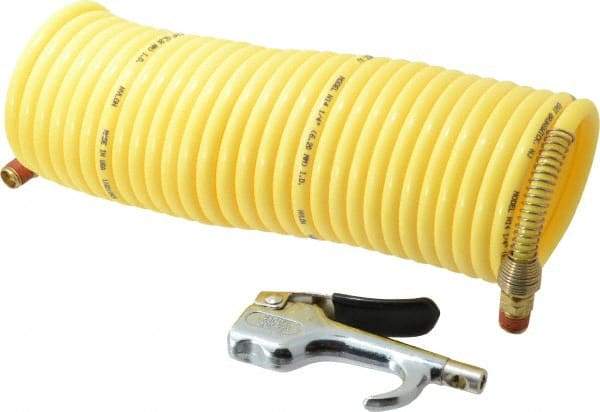 Coilhose Pneumatics - 1/4" ID Thumb Lever Blow Gun - 25' Long Hose - Americas Industrial Supply