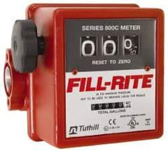 Tuthill - 1" NPT Port Fuel Flowmeter - 50 Max psi, 5 to 20 GPM, Aluminum - Americas Industrial Supply