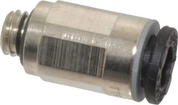 Legris - 4mm Outside Diam, M5 x 0.8 Metric, Nickel Plated Brass Push-to-Connect Tube Male Connector - 290 Max psi - Americas Industrial Supply