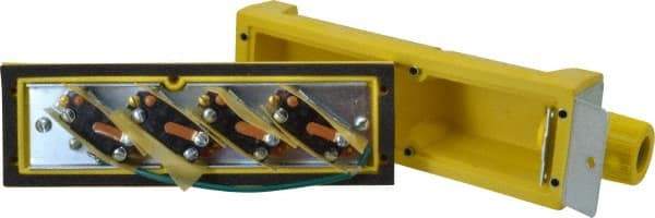 Woodhead Electrical - 4 Operator, Mushroom Head Pendant Control Station - No Legend, Momentary Switch, NO/NC Contact - Americas Industrial Supply