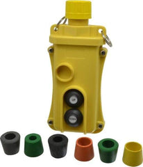 Woodhead Electrical - 2 Operator, Mushroom Head Pendant Control Station - No Legend, No On/Off Switch, NO/NC Contact, NEMA 4X - Americas Industrial Supply