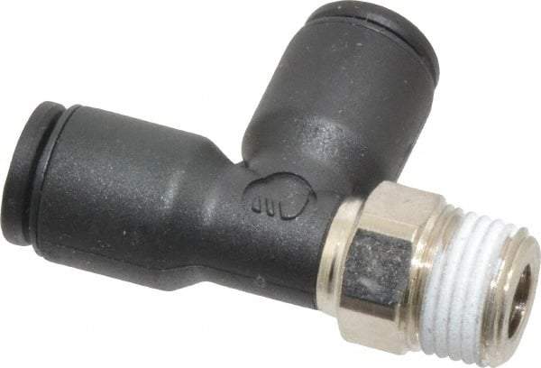 Legris - 6mm OD, 1/8 BSPT, Nylon/Nickel Plated Brass Push-to-Connect Male Run Tee - 290 Max psi - Americas Industrial Supply