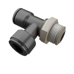 Legris - 10mm OD, 1/4 BSPT, Nylon/Nickel Plated Brass Push-to-Connect Male Run Tee - 290 Max psi - Americas Industrial Supply
