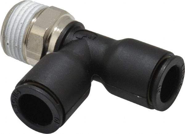 Legris - 10mm OD, 3/8 BSPT, Nylon/Nickel Plated Brass Push-to-Connect Male Run Tee - 290 Max psi - Americas Industrial Supply
