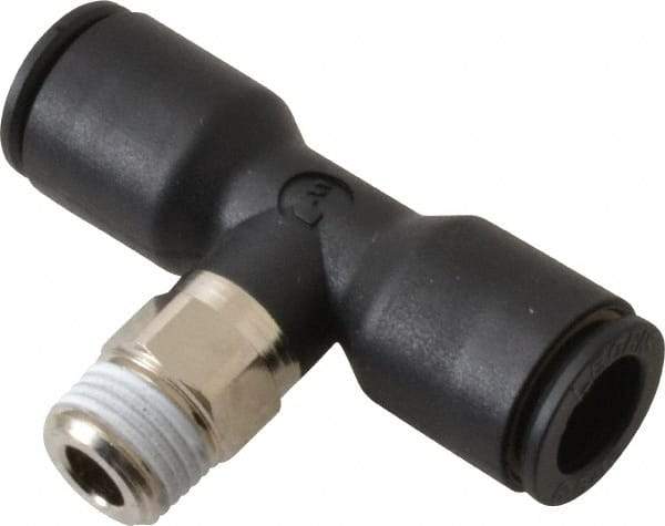 Legris - 5/16" OD, 1/8 BSPT, Nylon/Nickel Plated Brass Push-to-Connect Male Branch Tee - 290 Max psi - Americas Industrial Supply
