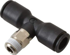 Legris - 5/16" OD, 1/8 BSPT, Nylon/Nickel Plated Brass Push-to-Connect Male Branch Tee - 290 Max psi - Americas Industrial Supply