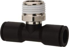 Legris - 12mm OD, 1/2 BSPT, Nylon/Nickel Plated Brass Push-to-Connect Male Branch Tee - 290 Max psi - Americas Industrial Supply