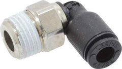Legris - 5/32" OD, 1/8 BSPT, Nylon/Nickel Plated Brass Push-to-Connect Male Elbow - 290 Max psi - Americas Industrial Supply
