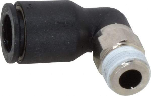 Legris - 5/16" OD, 1/8 BSPT, Nylon/Nickel Plated Brass Push-to-Connect Male Elbow - 290 Max psi - Americas Industrial Supply