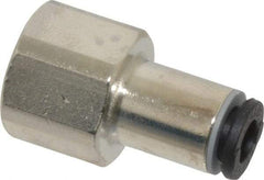 Legris - 4mm Outside Diam, 1/8 BSPP, Nickel Plated Brass Push-to-Connect Tube Female Connector - 290 Max psi - Americas Industrial Supply