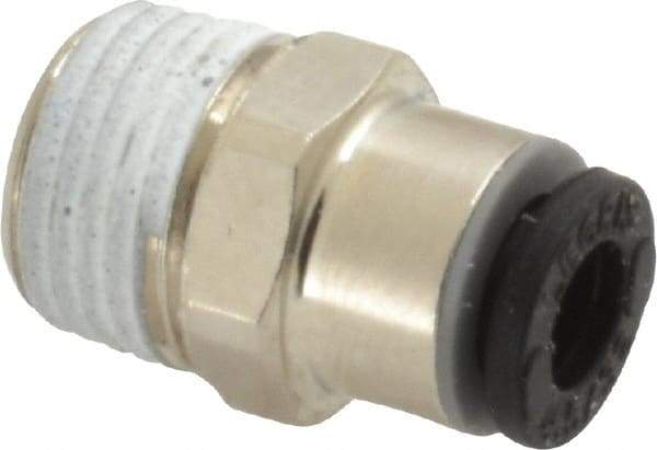 Legris - 5/32" Outside Diam, 1/8 BSPT, Nickel Plated Brass Push-to-Connect Tube Male Connector - 290 Max psi - Americas Industrial Supply