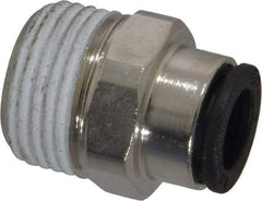 Legris - 5/16" Outside Diam, 3/8 BSPT, Nickel Plated Brass Push-to-Connect Tube Male Connector - 290 Max psi - Americas Industrial Supply