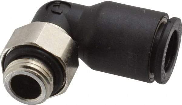 Legris - 8mm OD, 1/8 BSPP, Nylon/Nickel Plated Brass Push-to-Connect Male Elbow - 290 Max psi - Americas Industrial Supply