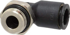 Legris - 8mm OD, 1/4 BSPP, Nylon/Nickel Plated Brass Push-to-Connect Male Elbow - 290 Max psi - Americas Industrial Supply