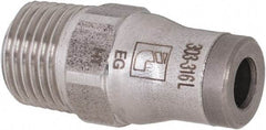 Legris - 4mm Outside Diam, 1/8 BSPT, Stainless Steel Push-to-Connect Male Connector - 435 Max psi, Tube to Male BSPT Connection, FKM O-Ring - Americas Industrial Supply