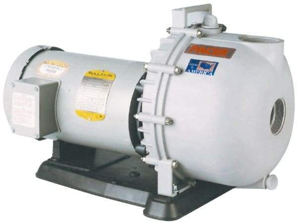 Value Collection - 208, 230/460 Volt, 3 Phase, 5 HP, Self Priming Pump - 3 Inch Inlet, 270 Max GPM, TEFC Motor, Polyester Housing and Impeller, Carbon Ceramic Seal - Americas Industrial Supply