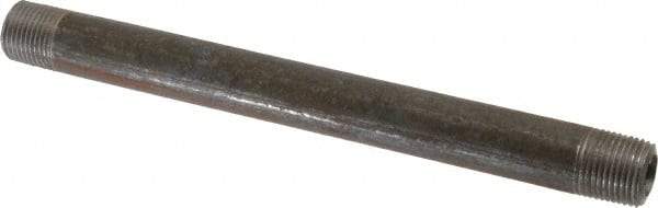 Made in USA - Schedule 80, 3/8" Diam x 7" Long Black Pipe Nipple - Threaded - Americas Industrial Supply