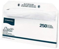Scott - 17" Long x 14-1/2" Wide White Toilet Seat Covers - 20 Pack, 250 Sheet Roll - Americas Industrial Supply