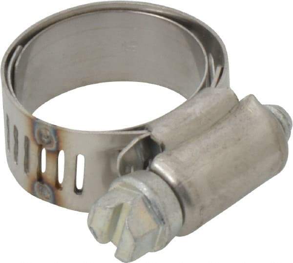 IDEAL TRIDON - SAE Size 10, 11/16 to 1-1/16" Diam, Stainless Steel Shielded Worm Drive Clamp - Material Grade 201, Series 613 - Americas Industrial Supply