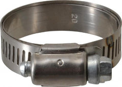 IDEAL TRIDON - SAE Size 20, 1 to 1-3/4" Diam, Stainless Steel Shielded Worm Drive Clamp - Material Grade 201, Series 613 - Americas Industrial Supply