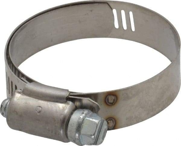 IDEAL TRIDON - SAE Size 24, 1-1/16 to 2" Diam, Stainless Steel Shielded Worm Drive Clamp - Material Grade 201, Series 613 - Americas Industrial Supply