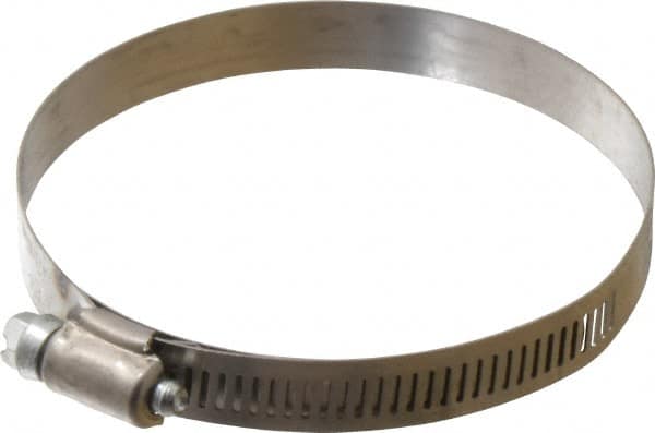 IDEAL TRIDON - SAE Size 56, 3-1/16 to 4" Diam, Stainless Steel Shielded Worm Drive Clamp - Material Grade 201, Series 613 - Americas Industrial Supply