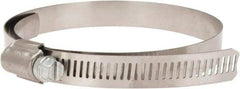 IDEAL TRIDON - SAE Size 64, 3-9/16 to 4-1/2" Diam, Stainless Steel Shielded Worm Drive Clamp - Material Grade 201, Series 613 - Americas Industrial Supply