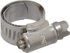 IDEAL TRIDON - SAE Size 6, 1/2 to 7/8" Diam, Stainless Steel Shielded Worm Drive Clamp - Material Grade 301, Series 615 - Americas Industrial Supply