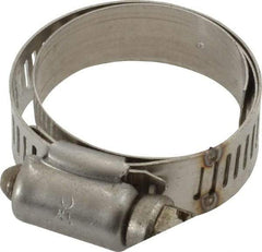 IDEAL TRIDON - SAE Size 16, 3/4 to 1-1/2" Diam, Stainless Steel Shielded Worm Drive Clamp - Material Grade 301, Series 615 - Americas Industrial Supply