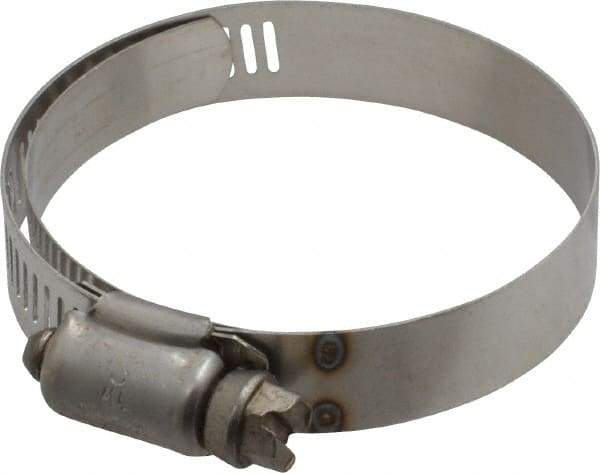 IDEAL TRIDON - SAE Size 32, 1-9/16 to 2-1/2" Diam, Stainless Steel Shielded Worm Drive Clamp - Material Grade 301, Series 615 - Americas Industrial Supply