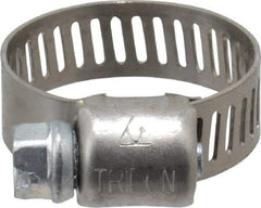 IDEAL TRIDON - SAE Size 6, 5/16 to 7/8" Diam, Stainless Steel Miniature Worm Drive Clamp - 5/16" Wide, Material Grade 301, Series 325 - Americas Industrial Supply