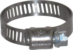 IDEAL TRIDON - SAE Size 12, 9/16 to 1-1/4" Diam, Stainless Steel Miniature Worm Drive Clamp - 5/16" Wide, Material Grade 301, Series 325 - Americas Industrial Supply