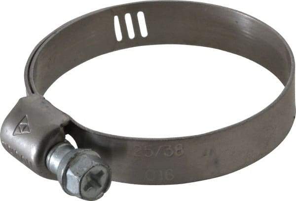 IDEAL TRIDON - SAE Size 16, 11/16 to 1-1/2" Diam, Stainless Steel Miniature Worm Drive Clamp - 5/16" Wide, Material Grade 301, Series 325 - Americas Industrial Supply