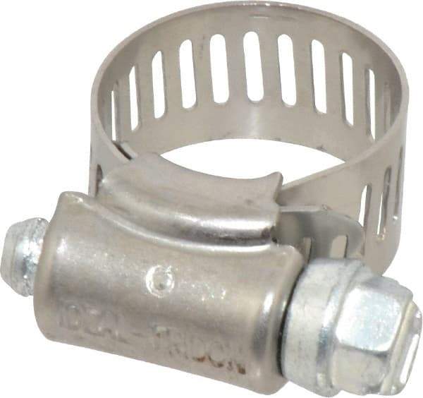 IDEAL TRIDON - SAE Size 6, 3/8 to 7/8" Diam, Carbon Steel Worm Drive Clamp - 1/2" Wide, Series 600 - Americas Industrial Supply